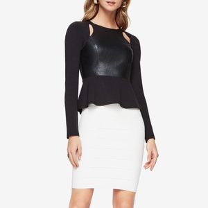 Bcbgmaxazria Bianka Peplum Top